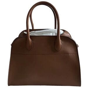 Chocolate Brown Vegan Leather soft top handle bag